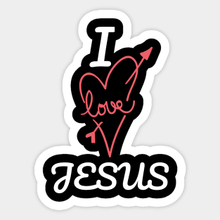 I Love Jesus Christian Sticker